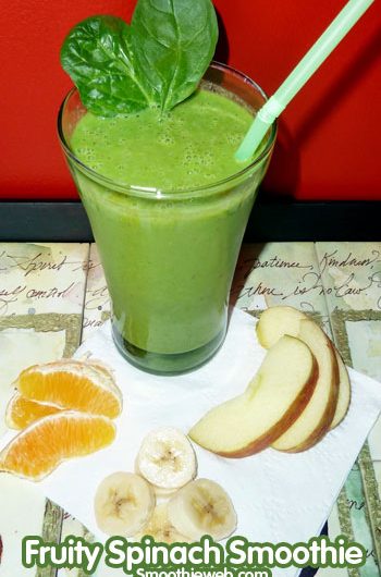 Green Spinach Smoothie Recipe with Fruit Recipes